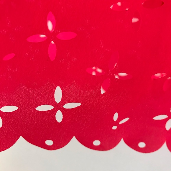 J Crew hot pink t shirt with cut out details - Picture 3 of 11